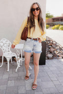 Butter Yellow Boat Neck Long Sleeve Top-Tops-Rae Collective, Women's Online Fashion Boutique Located in Phoenix, Arizona (Scottsdale Area)