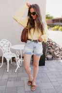 Butter Yellow Boat Neck Long Sleeve Top-Tops-Rae Collective, Women's Online Fashion Boutique Located in Phoenix, Arizona (Scottsdale Area)
