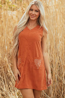 Embroidered Pocket Corduroy Mini Dress-Dresses-Krush Kandy, Women's Online Fashion Boutique Located in Phoenix, Arizona (Scottsdale Area)