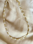 Donni Mother of Pearl Gold-Plated Hematite Beaded Necklace-Necklace-Krush Kandy, Women's Online Fashion Boutique Located in Phoenix, Arizona (Scottsdale Area)