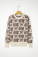 Western Rodeo Bow & Horseshoe Sweater-Sweaters-Krush Kandy, Women's Online Fashion Boutique Located in Phoenix, Arizona (Scottsdale Area)