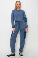 J.HER Mineral Wash Cargo pocket detail Joggers-Rae Collective, Women's Online Fashion Boutique Located in Phoenix, Arizona (Scottsdale Area)