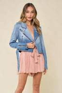 Rebel Heart Denim Moto Jacket-Jackets-Krush Kandy, Women's Online Fashion Boutique Located in Phoenix, Arizona (Scottsdale Area)