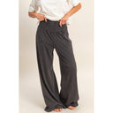 So Fetch Mineral Washed Wide-Leg Smocked Waist Pants | 6 Colors