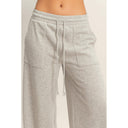 Burnout French Terry Wide-Leg Pants