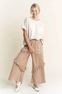 J.HER Mineral Wash Eyelet Pocket Ruffle Pants-Rae Collective, Women's Online Fashion Boutique Located in Phoenix, Arizona (Scottsdale Area)