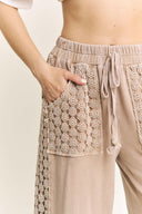 MineralWash Floral Daisy trim Pants-PANTS-Krush Kandy, Women's Online Fashion Boutique Located in Phoenix, Arizona (Scottsdale Area)