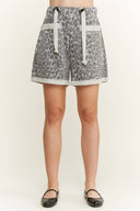 Mineral Washed Leopard Animal Print Shorts-Shorts-Krush Kandy, Women's Online Fashion Boutique Located in Phoenix, Arizona (Scottsdale Area)