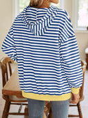 Lovelet Drawstring Striped Long Sleeve Hoodie-Rae Collective, Women's Online Fashion Boutique Located in Phoenix, Arizona (Scottsdale Area)
