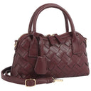 Woven Faux Leather Satchel-Purses & Bags-Krush Kandy, Women's Online Fashion Boutique Located in Phoenix, Arizona (Scottsdale Area)