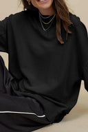 Side Slit Round Neck Long Sleeve Sweatshirt-Rae Collective, Women's Online Fashion Boutique Located in Phoenix, Arizona (Scottsdale Area)