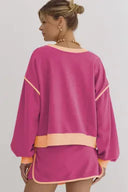 Chic Duo Contrast Pullover Skort Set | 4 Color Options-2 Piece Outfit Sets-Rae Collective, Women's Online Fashion Boutique Located in Phoenix, Arizona (Scottsdale Area)