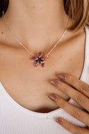 Blushing Jasper Cluster Stone Necklaces-Necklaces-Krush Kandy, Women's Online Fashion Boutique Located in Phoenix, Arizona (Scottsdale Area)