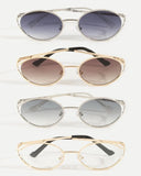 Golden Hour Oval Metal Frame Sunglasses