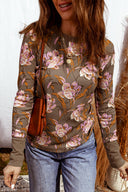 Vintage Floral Long Sleeve Top-Long Sleeve Tops-Krush Kandy, Women's Online Fashion Boutique Located in Phoenix, Arizona (Scottsdale Area)