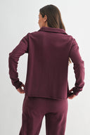 Henley Style Long Sleeve V-Neck Top-Long Sleeve Tops-Krush Kandy, Women's Online Fashion Boutique Located in Phoenix, Arizona (Scottsdale Area)