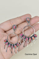 7 Jewel Hoop Studded Dangle Earring-Drop Earrings-Rae Collective, Women's Online Fashion Boutique Located in Phoenix, Arizona (Scottsdale Area)