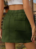 Pocketed Elastic Waist Denim Skirt-Rae Collective, Women's Online Fashion Boutique Located in Phoenix, Arizona (Scottsdale Area)