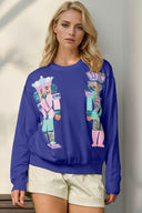 Double Take Full Size Sequin Nutcracker Long Sleeve Sweater-Sweaters-Rae Collective, Women's Online Fashion Boutique Located in Phoenix, Arizona (Scottsdale Area)