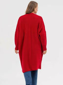 Pocketed Open Front Long Sleeve Longline Cardigan-Rae Collective, Women's Online Fashion Boutique Located in Phoenix, Arizona (Scottsdale Area)