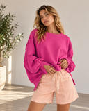 Oversized Drop Shoulder Pullover Sweatshirt