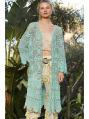 Crochet Bell Sleeve Long Open Cardigan-Kimono-Krush Kandy, Women's Online Fashion Boutique Located in Phoenix, Arizona (Scottsdale Area)
