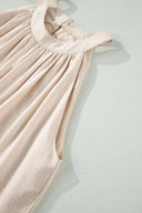 Floral Lace Hem Halter Maxi Dress