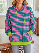 Lovelet Drawstring Striped Long Sleeve Hoodie-Rae Collective, Women's Online Fashion Boutique Located in Phoenix, Arizona (Scottsdale Area)