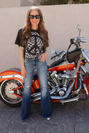 Checkered Peace Graphic Tee-Graphic Tees-Rae Collective, Women's Online Fashion Boutique Located in Phoenix, Arizona (Scottsdale Area)