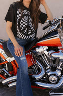 Checkered Peace Graphic Tee-Graphic Tees-Rae Collective, Women's Online Fashion Boutique Located in Phoenix, Arizona (Scottsdale Area)