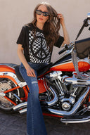 Checkered Peace Graphic Tee-Graphic Tees-Rae Collective, Women's Online Fashion Boutique Located in Phoenix, Arizona (Scottsdale Area)