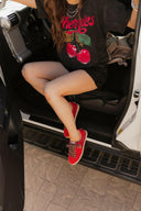 Red Glam Rhinestone Star Sneaker-Sneakers-Krush Kandy, Women's Online Fashion Boutique Located in Phoenix, Arizona (Scottsdale Area)