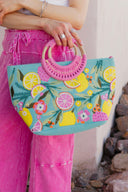 Citrus Blueberry Infusion Mini Tote-Purses & Bags-Rae Collective, Women's Online Fashion Boutique Located in Phoenix, Arizona (Scottsdale Area)