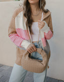 Chic Dreams Stripe Colorblock Zip-Up Hoodie-Jacket-Krush Kandy, Women's Online Fashion Boutique Located in Phoenix, Arizona (Scottsdale Area)