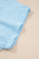 Beau Blue Cropped Tank Top & Jogger Pants Set