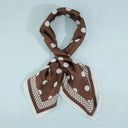 Classic Charm Polka Dot Satin Square Scarf