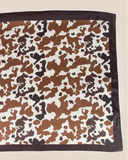 Midnight Rodeo Cow Print Satin Scarf