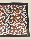 Midnight Rodeo Cow Print Satin Scarf