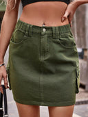 Denim Mini Skirt with Pockets-Rae Collective, Women's Online Fashion Boutique Located in Phoenix, Arizona (Scottsdale Area)