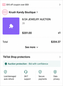 Earrings from TIKTOK auction #39