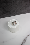 Sterling Band Heart Single Stone Ring-Statement Rings-Rae Collective, Women's Online Fashion Boutique Located in Phoenix, Arizona (Scottsdale Area)