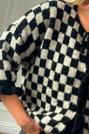Double Take Tied Checkered Dropped Shoulder Flounce Sleeve Cardigan-Rae Collective, Women's Online Fashion Boutique Located in Phoenix, Arizona (Scottsdale Area)