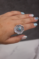 Intricate Aztec Design Stone Matching Ring-Statement Rings-Rae Collective, Women's Online Fashion Boutique Located in Phoenix, Arizona (Scottsdale Area)