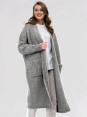 Pocketed Open Front Long Sleeve Longline Cardigan-Rae Collective, Women's Online Fashion Boutique Located in Phoenix, Arizona (Scottsdale Area)
