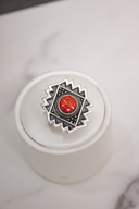 Intricate Aztec Design Stone Matching Ring-Statement Rings-Rae Collective, Women's Online Fashion Boutique Located in Phoenix, Arizona (Scottsdale Area)