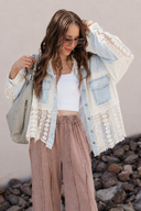 POL Lace Jean Jacket