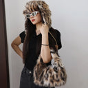 Wild Texture Plush Statement Hobo Bag-Pre order