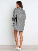 Bon Voyage Striped Button Down Top & Shorts Set-2 Piece Outfit Sets-Rae Collective, Women's Online Fashion Boutique Located in Phoenix, Arizona (Scottsdale Area)