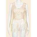 Floral Fringe One Piece Cover Up-Tops-Krush Kandy, Women's Online Fashion Boutique Located in Phoenix, Arizona (Scottsdale Area)