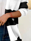 Contrast Open Front Long Sleeve Cardigan-Rae Collective, Women's Online Fashion Boutique Located in Phoenix, Arizona (Scottsdale Area)